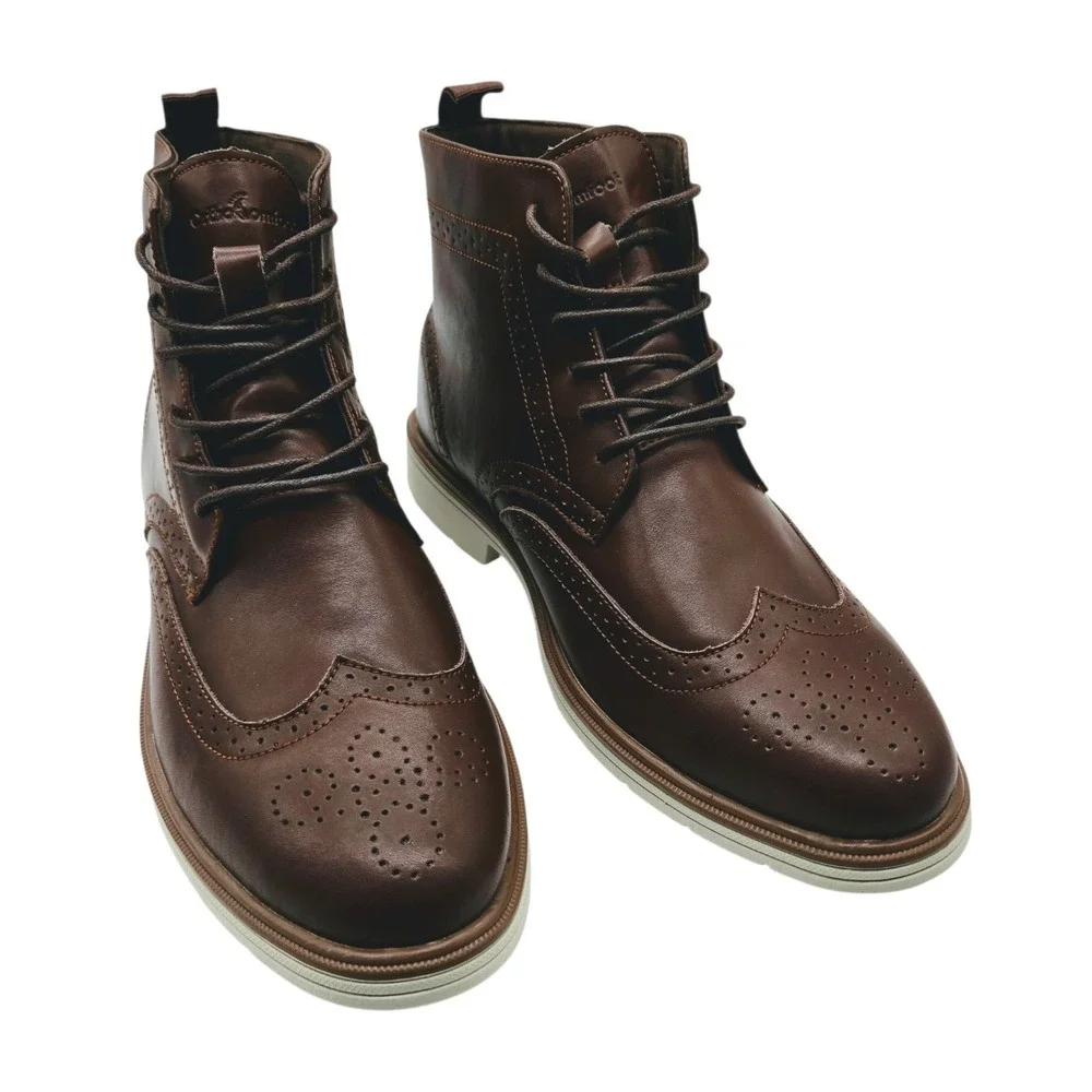 Ortho Comfort Men's Oxford Leather Ankle Chukka Boots US Size 9.5